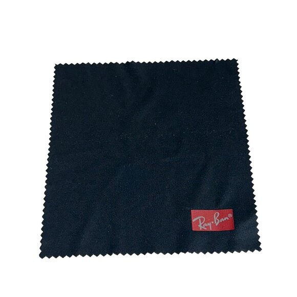 Genuine Ray Ban Hard Clamshell Eyeglasses Case Black Faux Leather + Lens Cloth - Picture 3 of 12